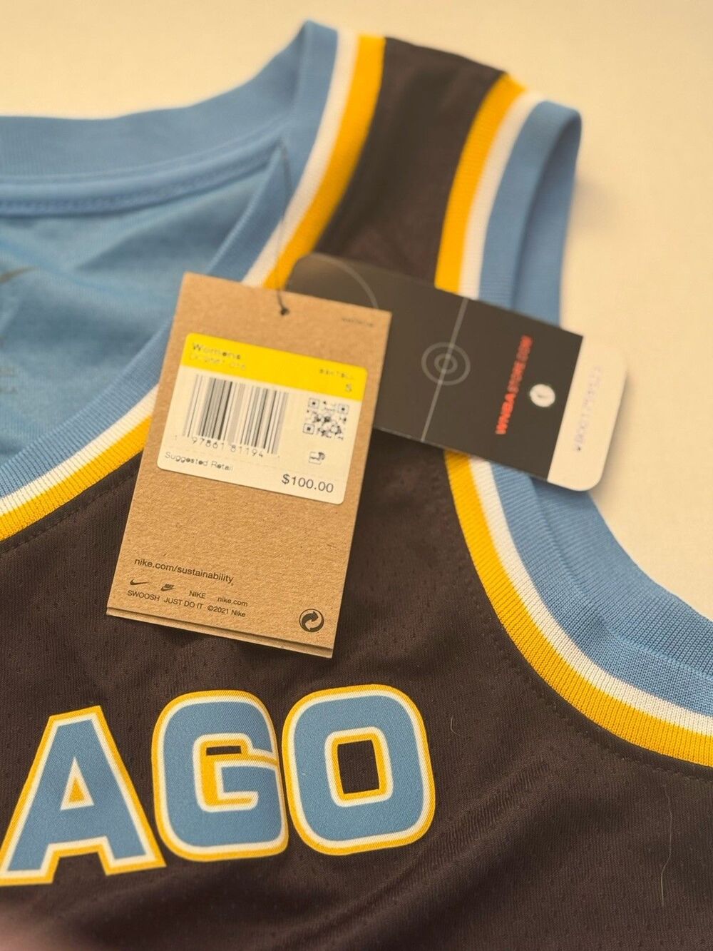Nike Chicago Sky Angel Reese #5‎ Explorer Edition WNBA Jersey Black Womens Small - Picture 4 of 7